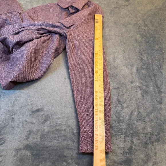 ROWM Taos Canyon Shirt Jacket Mens Small Burgundy Textured Heavyweight Button Up - Picture 11 of 12